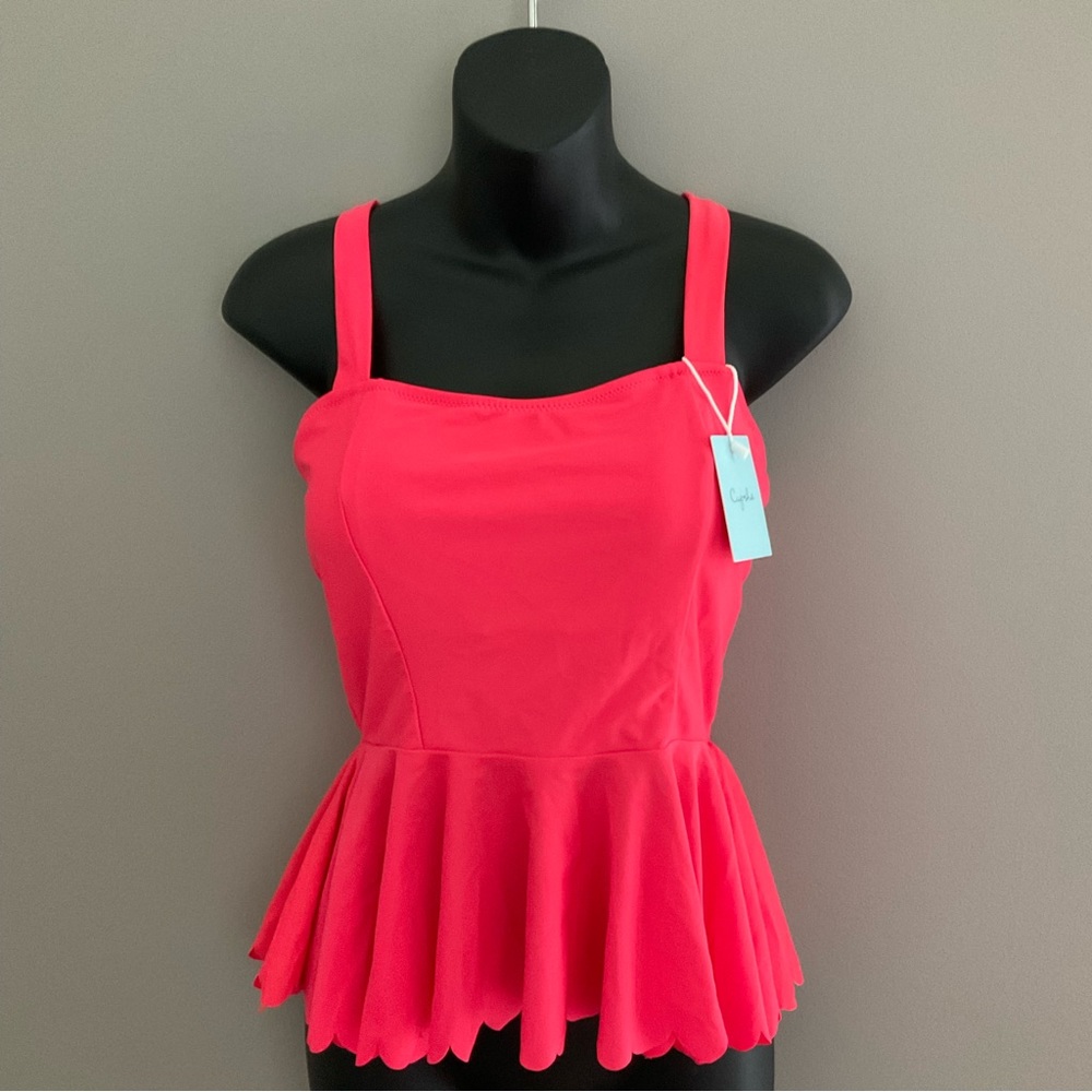 Cupshe, NWT, size L, coral swim top - Picture 2 of 6